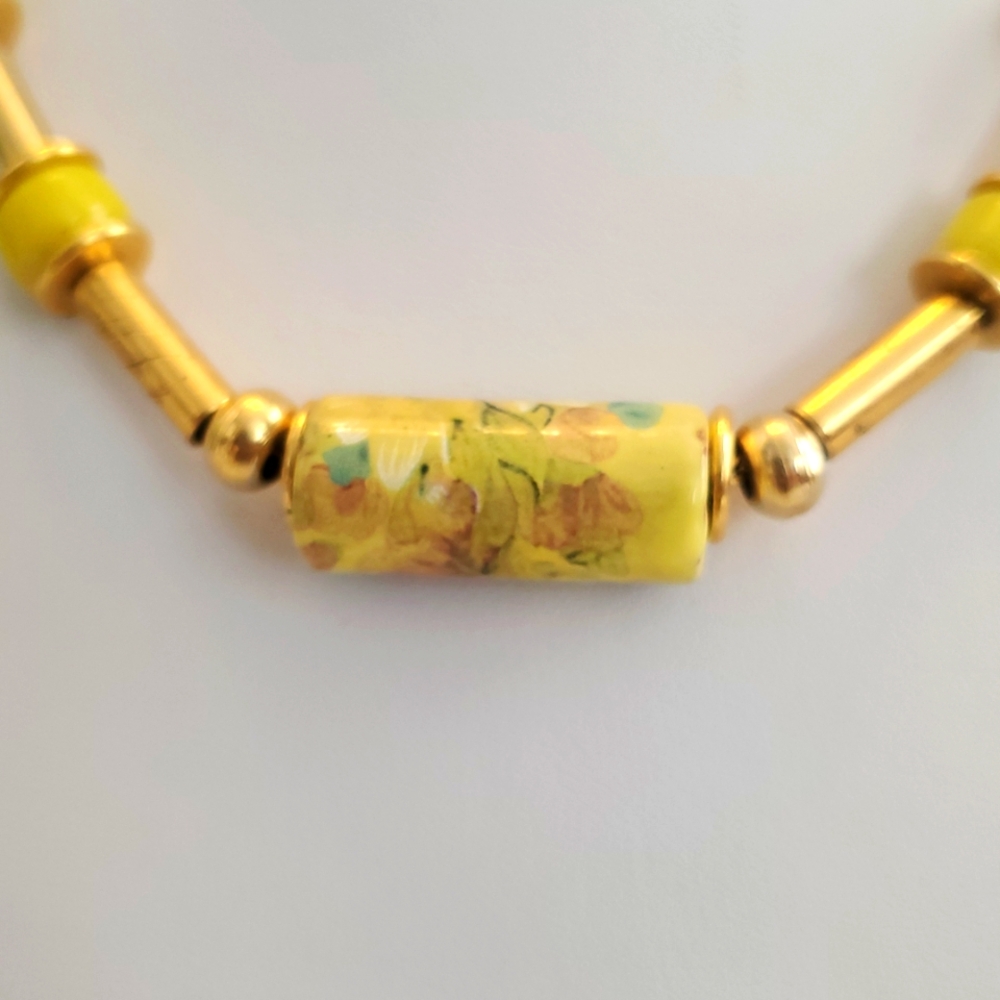 Vintage Japanese Cloisonné / Tensha bead necklace - Picture 2 of 4